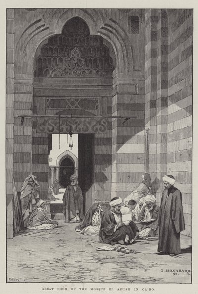 Gran Puerta de la Mezquita El Azhar en El Cairo de Charles Auguste Loye